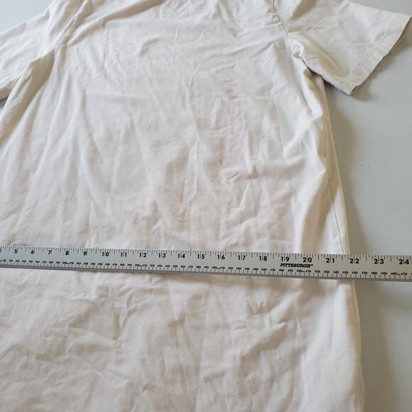 COS Dress Womens M Beige Short Sleeve Maxi T Shirt Le Bon shoppe style cotton - Picture 5 of 9